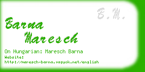 barna maresch business card